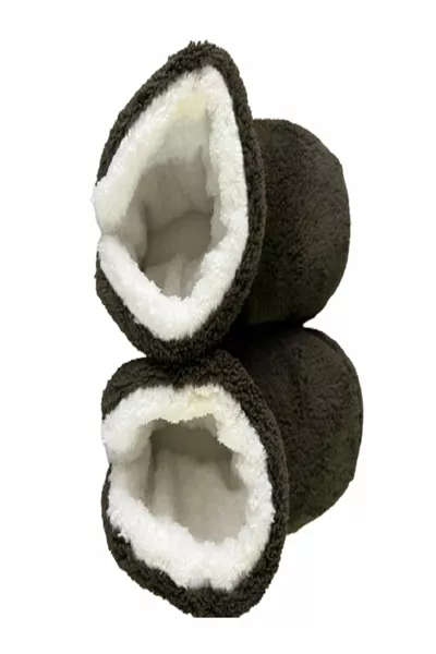 Зелено-белые мужские домашние туфли / домашние сапоги / Пандуф