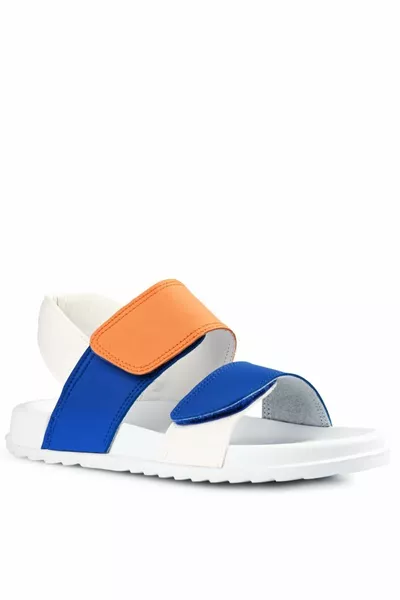 Krixi Леки И Гъвкави Ортопедични Момчета Ежедневни Сандали Saks Синьо Бяло