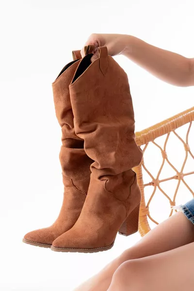  Tan Suede Casual Bottes pour femmes