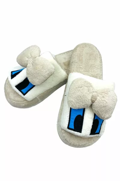 Damen Plüsch Soft Pink Gelb Beige Feder Haus Hausschuhe Mitgift Bundle Hausschuhe