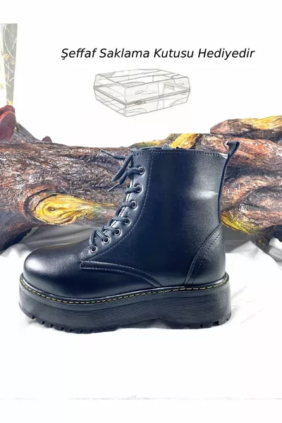 Stivali di pelle nera Stivali di nuova stagione Stivali di qualità Stivali impermeabili Stivali di pelle cuciti gialli