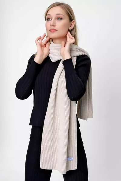 وشاح ثيسالونيكي محبوك للسيدات بيج 