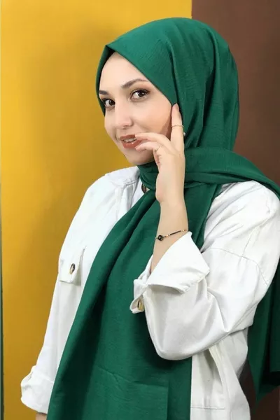 Scialle jazz in cotone verde smeraldo