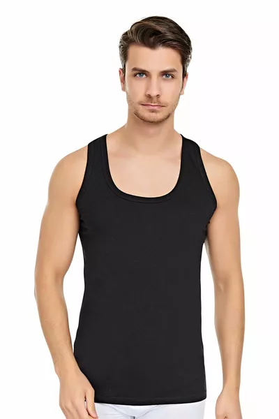 6 stuks heren gekamd onderhemd economisch pakket in speciale doos