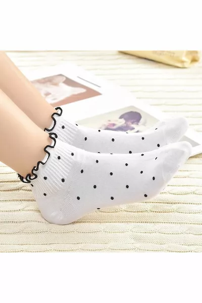 6 أزواج من نصف محارة مخططة غير مخططة / جوارب تنس جامعية للجنسين بالأبيض والأسود