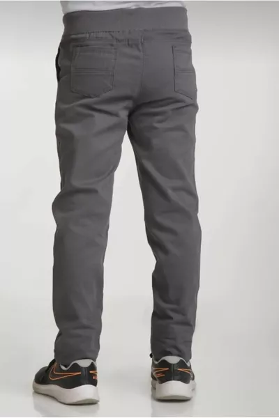 ضلع الخصر قماش السراويل المدرسية مع مطاط