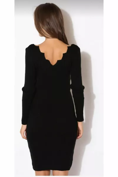 المرأة ذوي الياقات السوداء مفصلة متماسكة اللباس 