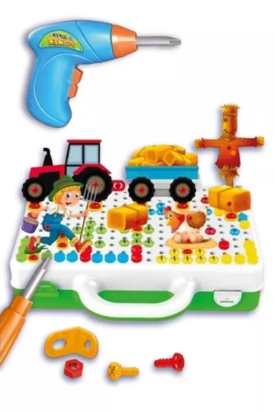 Ensemble de perceuses éducatives 3D Animaux de la ferme.