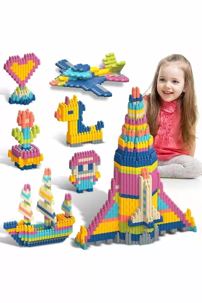 مجموعة تركيب ألعاب تعليمية كونستركتو ستيم لعبة مونتيسوري الذكاء قطع البناء