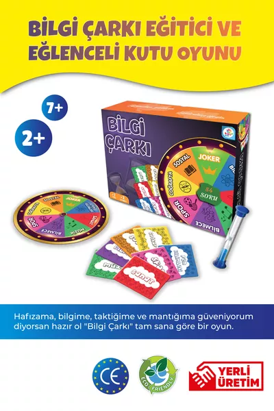 Gioco da tavolo educativo e divertente Ruota della Conoscenza