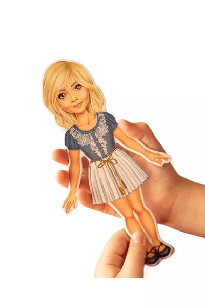 Gioco di vestirsi magnetico "Lizzie & Emili" Set di gioco magnetico