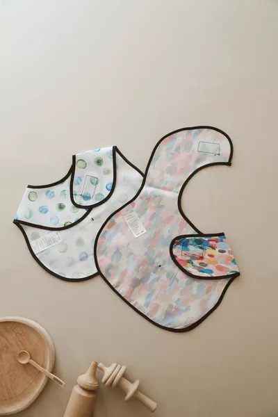 مريلة طعام مقاومة للسوائل مزدوجة اللون الأزرق (AY)