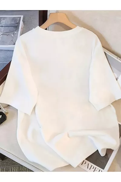 Unisex Oyster Shell Design Printed T-Shirt