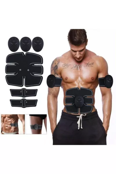 حزام إلكتروني لتقوية عضلات البطن Sixpad Abs مع تطوير الجسم، جودة A، 6 قطع