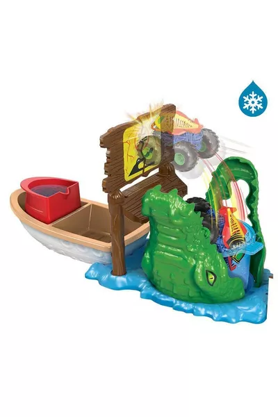 ® شاحنات الوحش سيارات متغيرة اللون مجموعة الهروب من التمساح | 