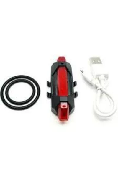 ضوء تحذير خلفي للدراجة قابل للشحن بوظائف متعددة، مصباح بأربعة أوضاع