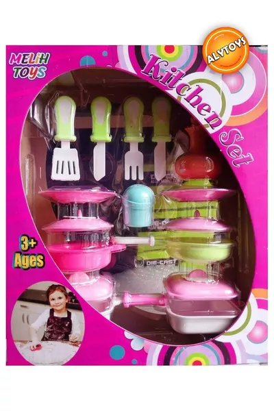 Cooking Games -Piece Toy  Cm Kitchen Set Pot, Pan, Fork, Spoon, Knife, Kitchen Utensils