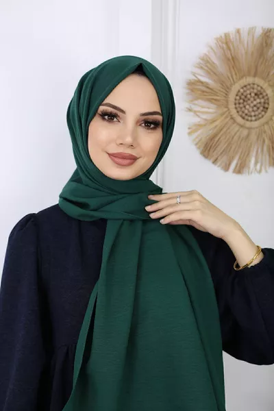 Hijab Cotton Cazz Shawl Model _ Green