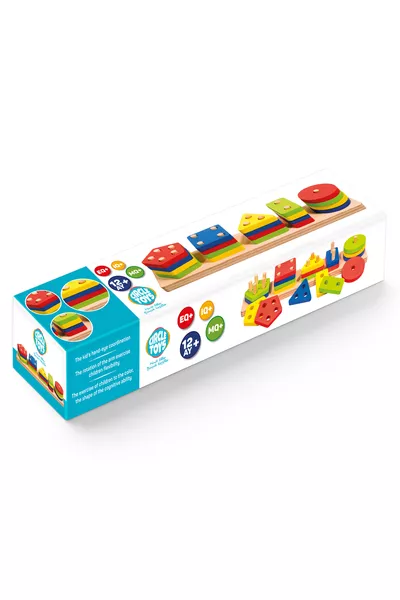 Set of 5 Wooden Geometric Shapes