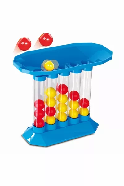 Springball-Spiel - Buntes Mehrspieler-Brettspiel für die Familie, Blaues Bounce-Ball-Kartenspiel