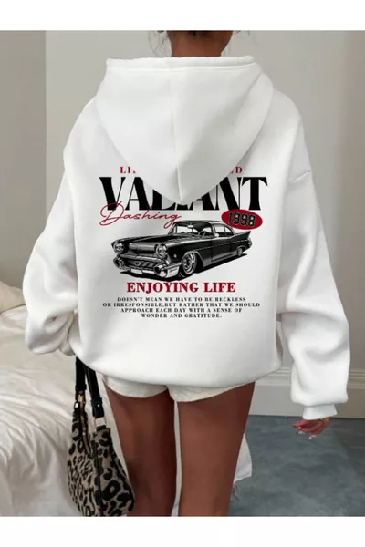 Unisex Men/Women VALIANT Colorful Custom Printed Cotton Oversized Hoodie