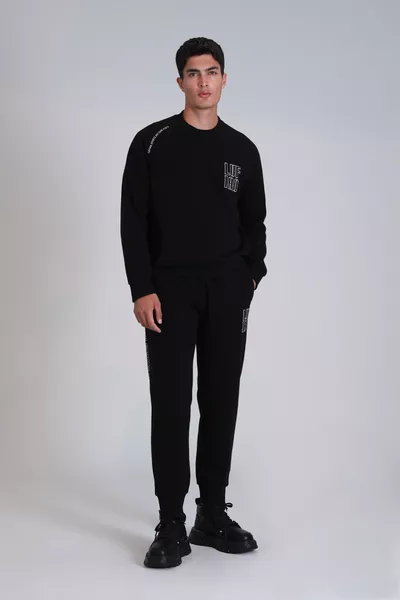 بنطال رياضي رجالي ألفا أسود