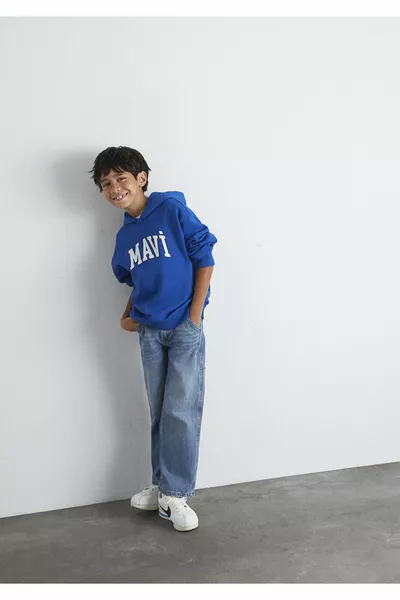 Hooded Sweatshirt with Logo Print 