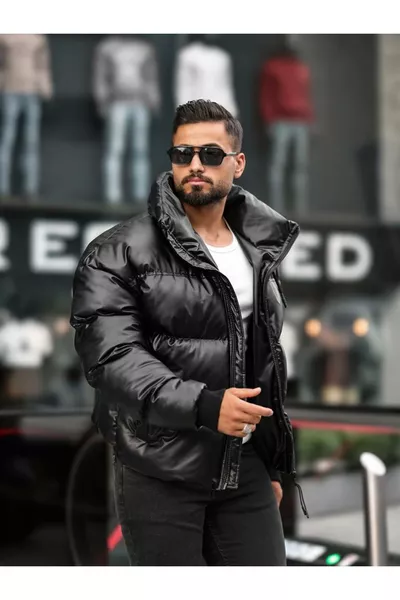 معطف جلدي شتوي