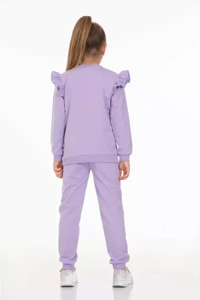 Girls' Ruffled Sleeve Seasonal Top and Bottom Set