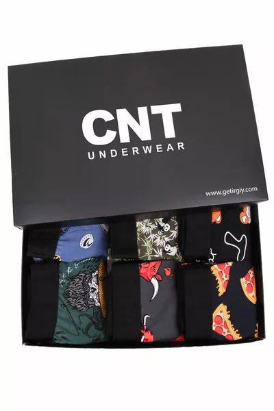 طقم بوكسر رجالي مصنوع من الليكرا، 6 قطع، حزمة مميزة