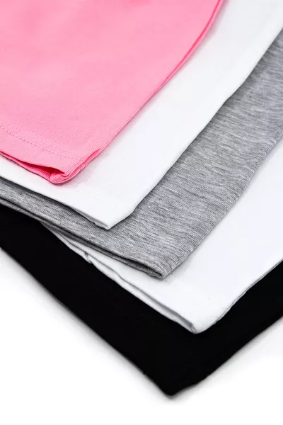 سراويل داخلية للبنات بيضاء مجموعة من 5 بطانة ليكرا