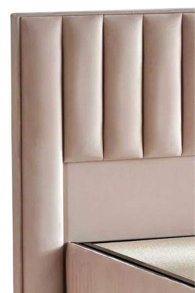 Hades Kopfteil Doppelbett - Luxus-Bettkopfteil mit Babyface-Stoff in Creme