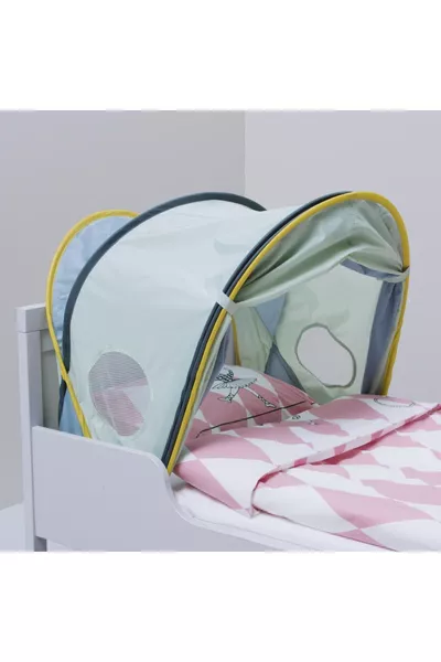 مظلة السرير القابلة لتعديل العرض، أزرق-أخضر، الارتفاع: سم العرض: // سم