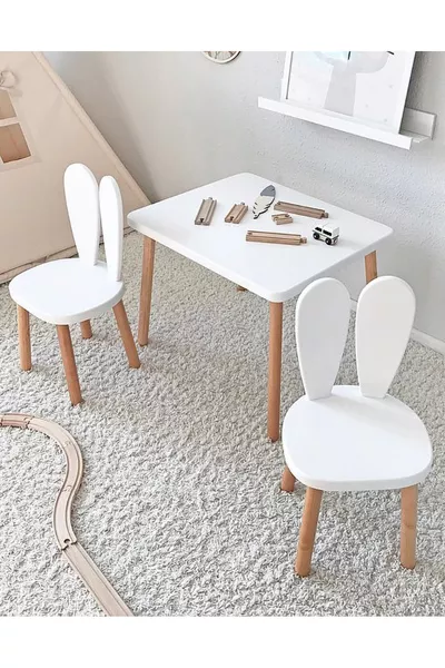 Montessori Çocuk Oyun, Çalışma, Çocuk Aktivite Masası Ve Sandalyesi