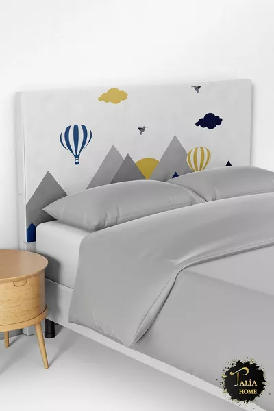 غطاء رأس سرير بقاعدة بطبعة جبل وادي الطائر الأزرق