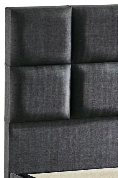 رأس سرير ستار مزدوج أنثراسيت من قماش الكتان الحديث الفاخر / رأس قاعدة السرير