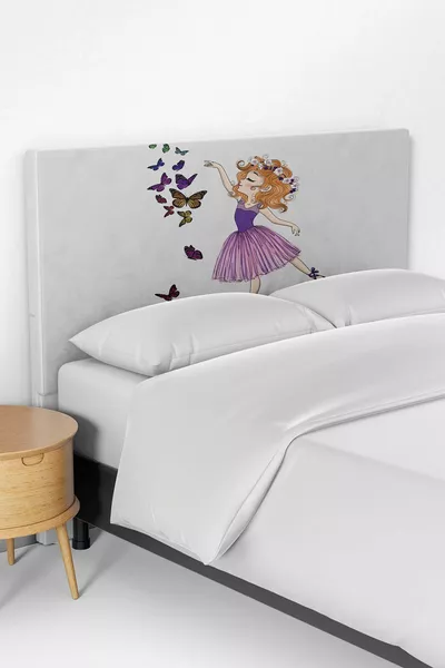 Комплект наволочек для кровати с изголовьем для детской комнаты с бабочками