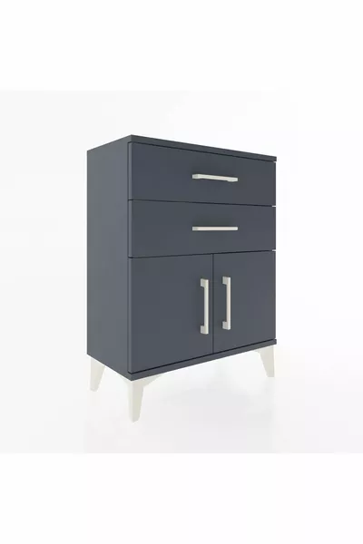 Arges Komodin Enkelplank 2 Laden 2 Deuren Antraciet-Antraciet