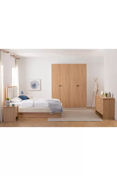 Luna Nox, Спален комплект Pandia, Дъбов гардероб с 4 врати