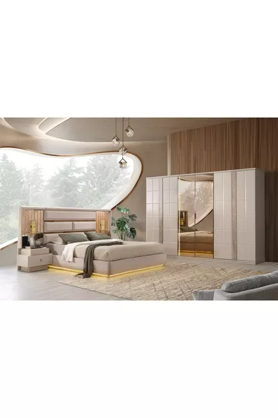 PETRA MDF GEBASERD LED SLAAPKAMERSET