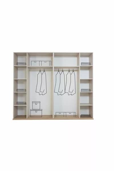 خزانة إيريس بستة أبواب (خزانة غرفة النوم)