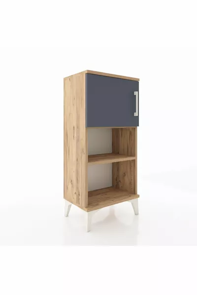 Arges Commode 2 Planken Met 1 Deur Den-Hout Antraciet