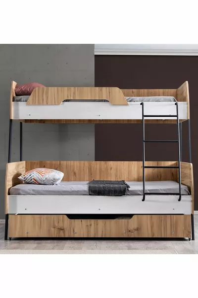 سرير بطابقين مع سرير صغير، ألْبا سرير بطابقين واسع مع سرير صغير، سم - سم
