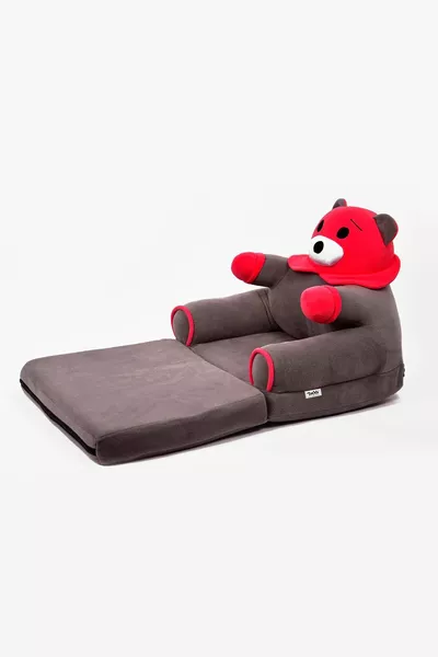 Anti-Bacterial Portable Foldable Sponge Child Seat - Panda, Teddy Bear Seat Grey Fuchsia