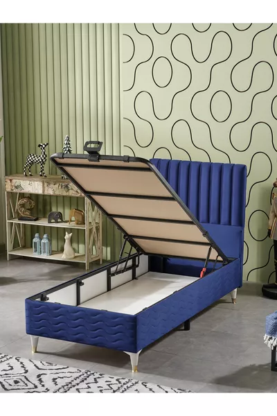 Ezgi Tek Kişilik 3Lü Set Yatak+Baza+Başlık