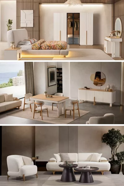 CAJU BRUILOFTPAKKET BED/ETEN/ZWART