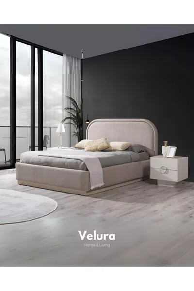 Спален комплект Moon (гардероб с 6 врати + скрин + нощно шкафче + легло)