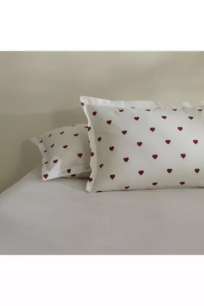 غطاء وسادة مزدوج أمور أحمر