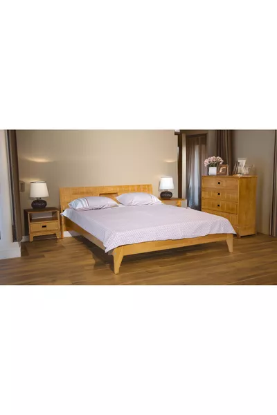 Деревянная кровать Larnaka, комод, тумбочка, орех