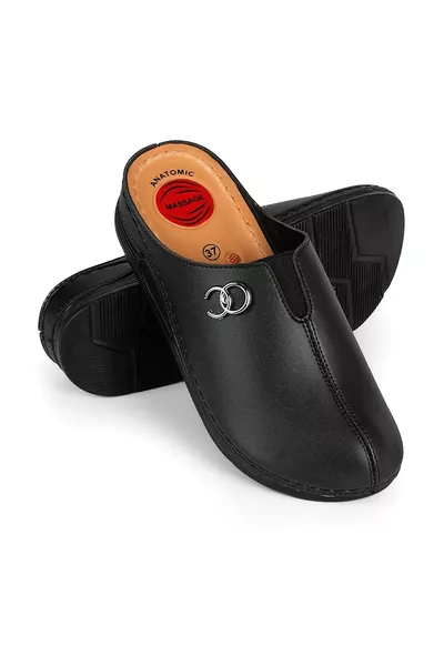 Önü Kapalı Kadın Terlik Ortopedik Anatomik Rahat Taban İç ve Dış Mekan Terlik